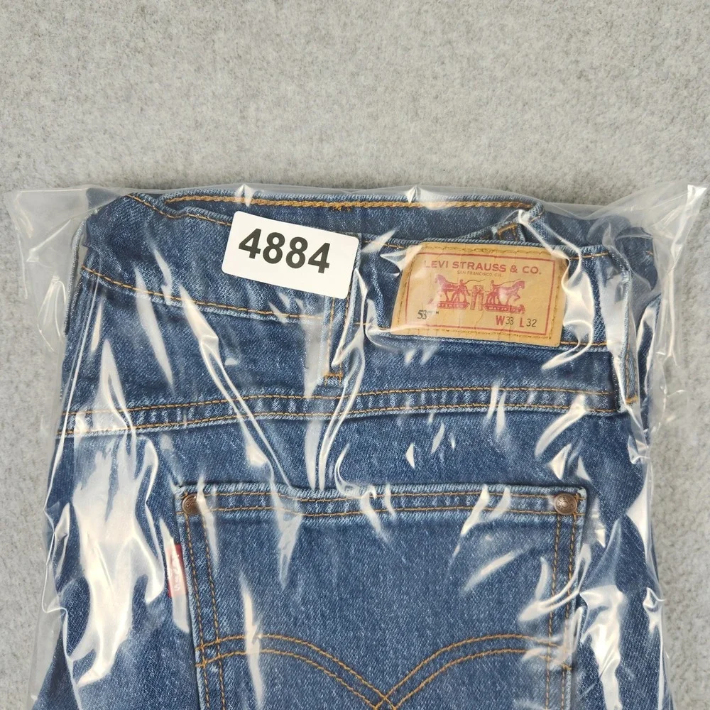 Levi's 537 Western Bootcut Jeans Mens 33x32 Blue Denim Mid Rise Rugged Straight